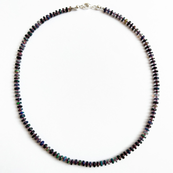 Collier Opal schwarz schimmernd