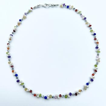 Collier Geflochten Bunt