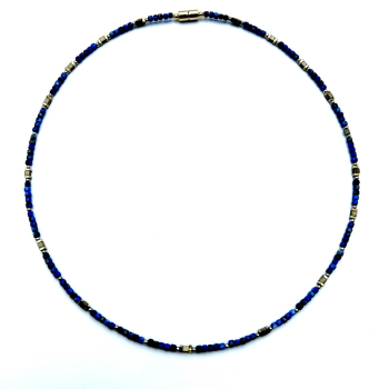 Collier Fein Lapislazuli