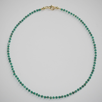 Collier Fein, Onyx grün, Peridot