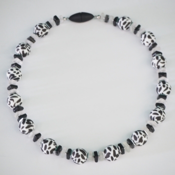Collier Schwarz/Weiß