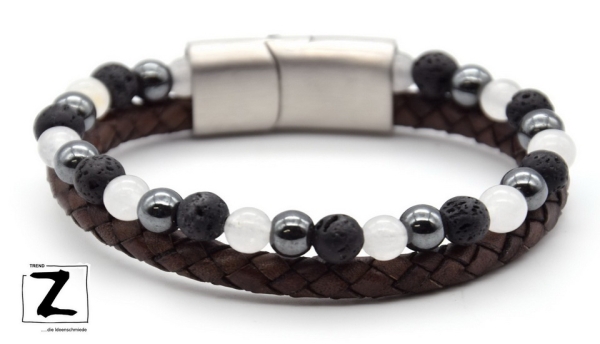Lederarmband  Majestic Grey