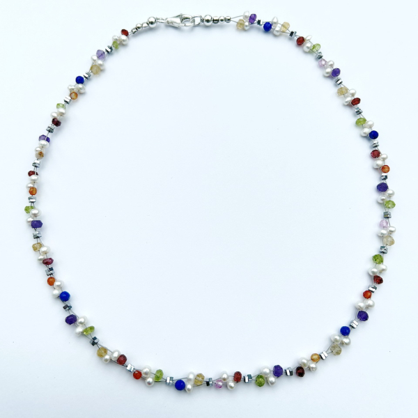 Collier Geflochten Bunt