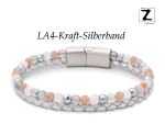 Lederarmband-Silber "Kraft"