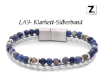 Lederarmband-Silber "Klarheit"