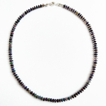 Collier Opal schwarz schimmernd