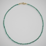 Collier Fein, Onyx grün, Peridot